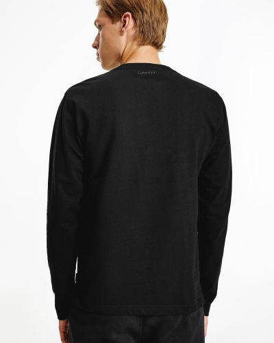 Hosszú ujjú póló Calvin Klein fekete