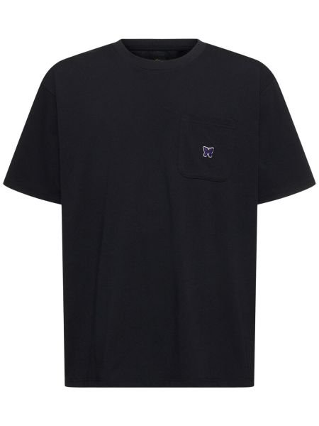 T-krekls džersija Needles melns