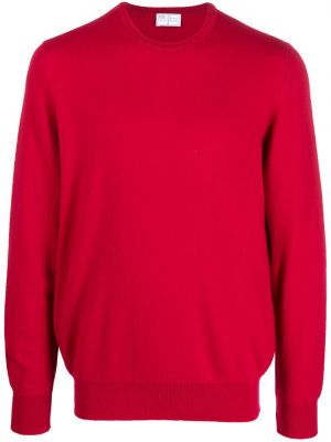 Kašmírový svetr s kulatým výstřihem Fedeli červený