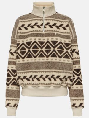 Fleecový sveter Polo Ralph Lauren hnedá