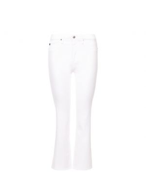 Укороченные джинсы клеш расклешенные Ag, белые