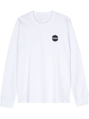 Тениска бродирана Sacai бяло
