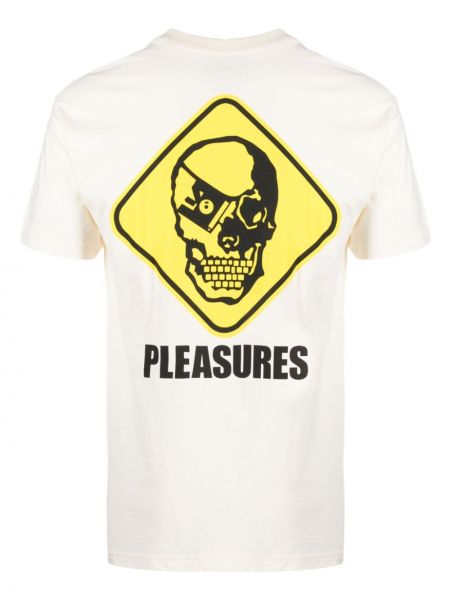 T-shirt di cotone Pleasures beige