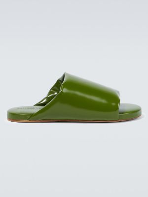 Kožne cipele od lakirane kože Bottega Veneta zelena