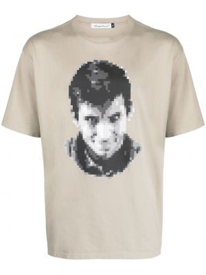 Kokvilnas t-krekls ar apdruku Undercover bēšs