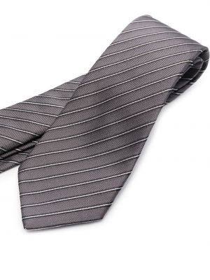 Cravate en soie à rayures Tagliatore gris