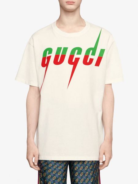 Bavlněné tričko Gucci bílé