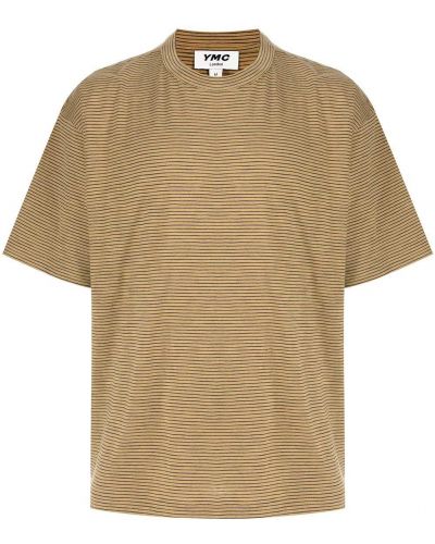 Camiseta a rayas Ymc marrón