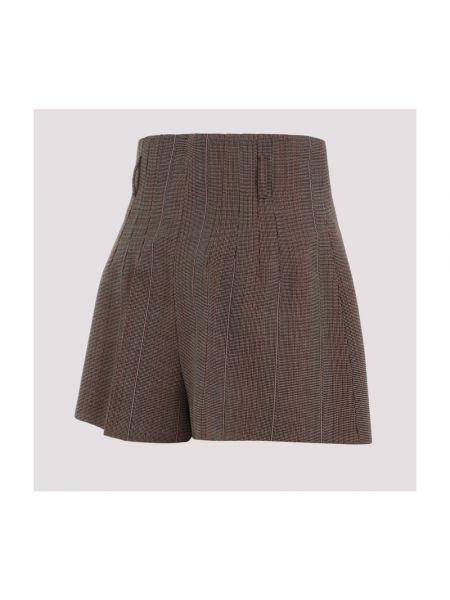 Pantalones cortos de cintura alta Prada marrón