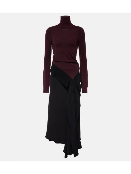 Ull dress Victoria Beckham svart