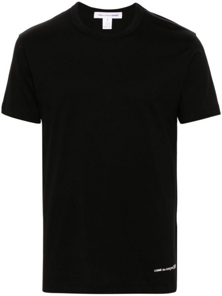 Raštuotas medvilninis marškinėliai Comme Des Garçons Shirt juoda