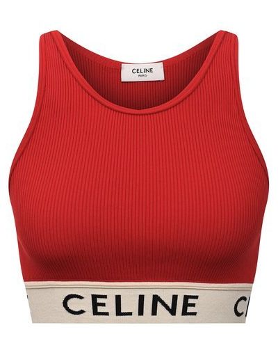 Хлопковый топ Céline, красный