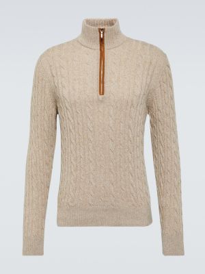 Sweter z kaszmiru Loro Piana beżowy