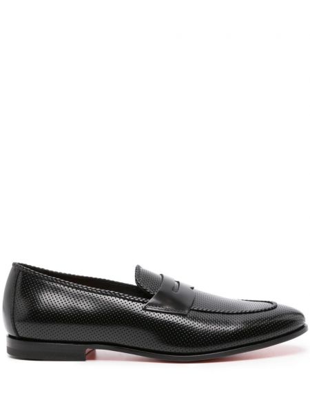 Nahast loafer-kingad Santoni must