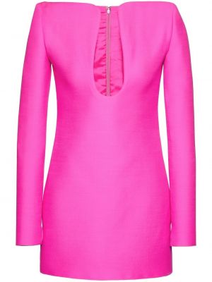 Krepa mini kleita Valentino Garavani rozā