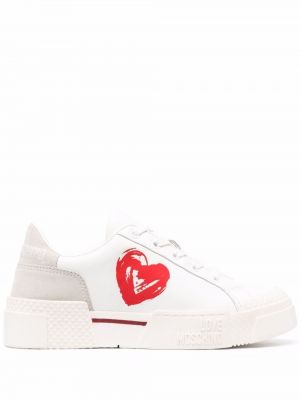 Zapatillas con corazón Love Moschino blanco