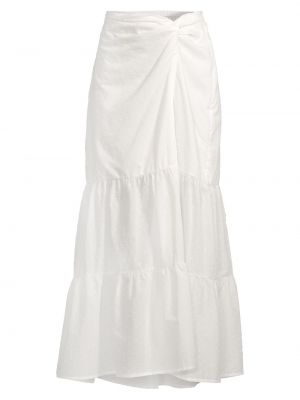 Хлопковая длинная юбка Peixoto белая