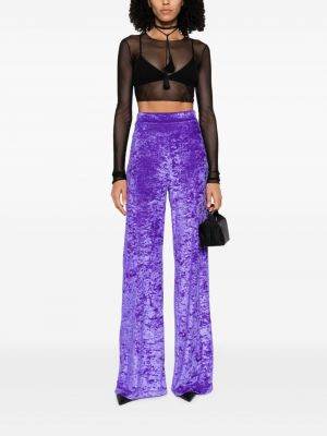 Pantalon taille haute en velours Amen violet