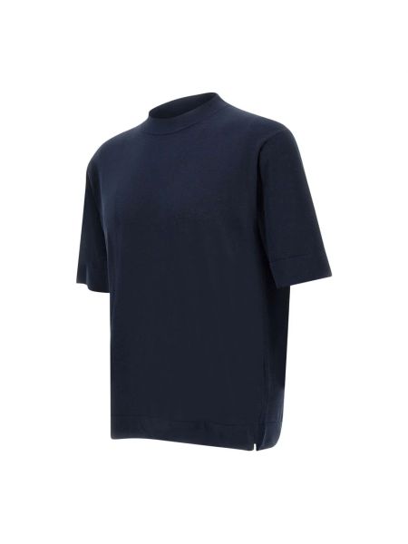 Camisa de algodón de crepé Filippo De Laurentiis azul