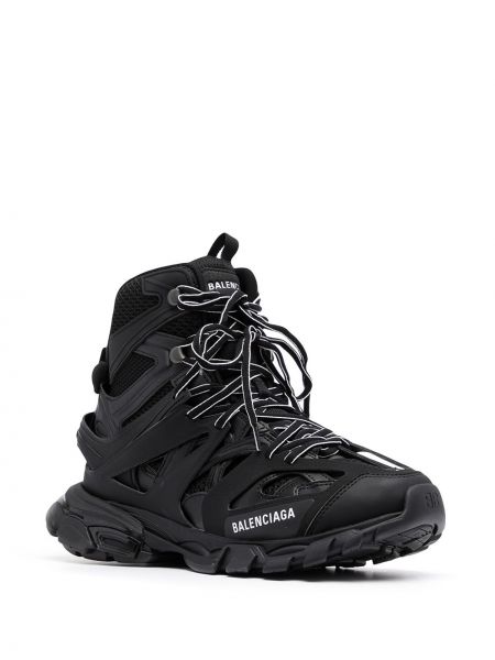 Spitzen schnür sneaker mit print Balenciaga schwarz