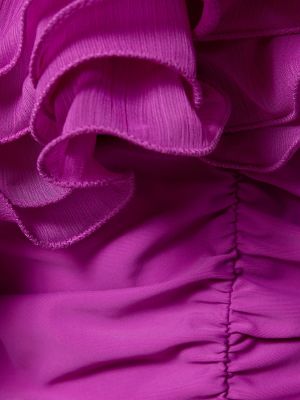 Asimetriska mini kleita šifona Rotate violets