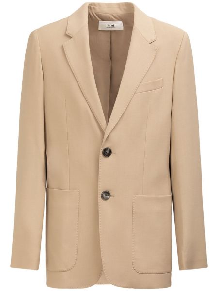 Blazer i viskos Ami Paris beige