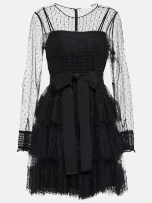 Mini vestido de malla Redvalentino negro