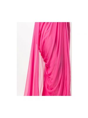 Vestido de seda plisado Alberta Ferretti rosa