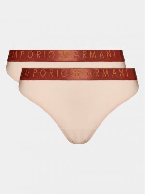 Pantaloni culotte Emporio Armani Underwear beige
