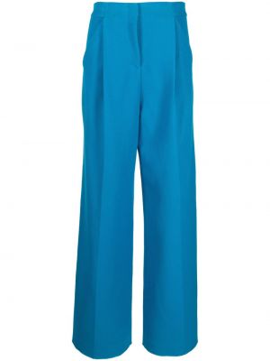 Spodnie relaxed fit plisowane Dorothee Schumacher niebieskie