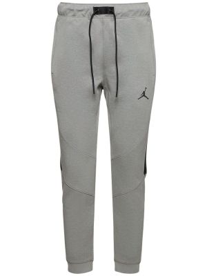 Флийс спортни панталони Nike сиво