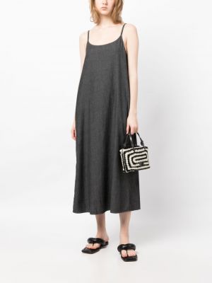 Bavlněné midi šaty Eileen Fisher černé
