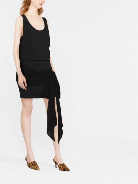 Drapiruotas mini suknele Philosophy Di Lorenzo Serafini juoda