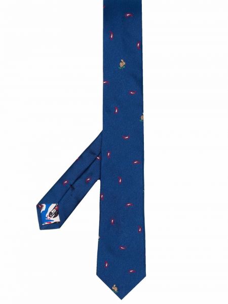Corbata de cachemir con estampado de cachemira Paul Smith azul