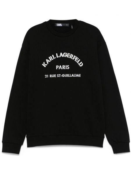 Sweatshirt med rund hals med rundhals Karl Lagerfeld sort