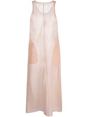 Прозрачна миди рокля Auralee розово