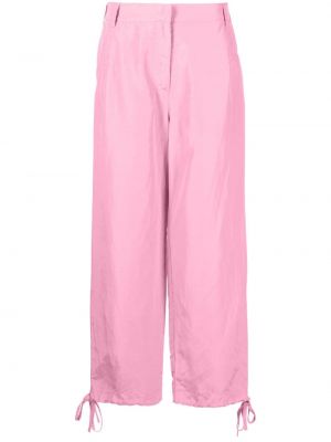 Прав панталон Msgm розово