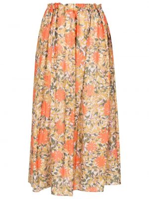 Květinové sukně s potiskem Clube Bossa oranžové