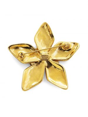 Broszka w kwiatki Chanel Pre-owned złota