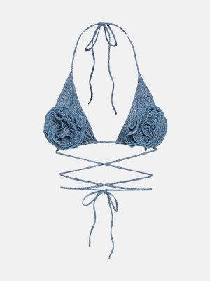 Bikini w kwiatki Magda Butrym niebieski