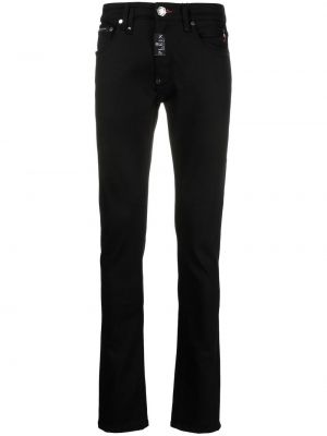 Slim fit skinny fit džínsy s nízkym pásom Philipp Plein čierna