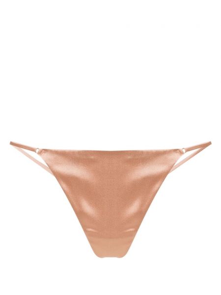 Satin tanga Kiki De Montparnasse beige