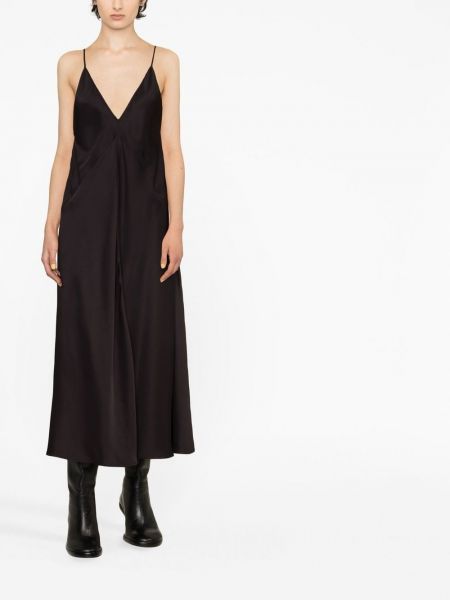 Kleid mit v-ausschnitt Jil Sander schwarz