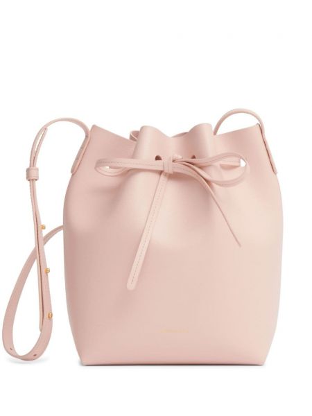 Bőr táska Mansur Gavriel rózsaszín