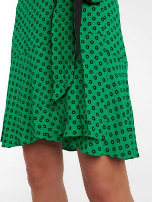 Sukienka w grochy Diane Von Furstenberg zielona
