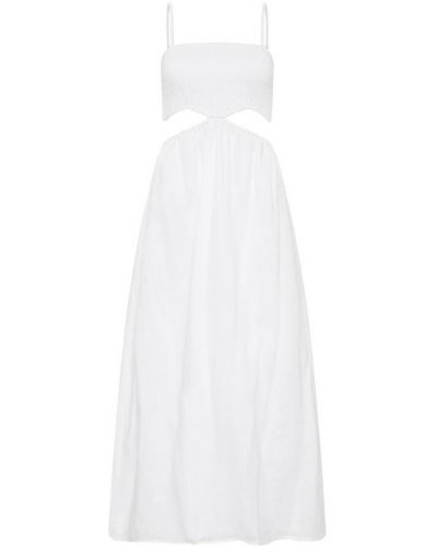 Sukienka midi Faithfull The Brand, biały