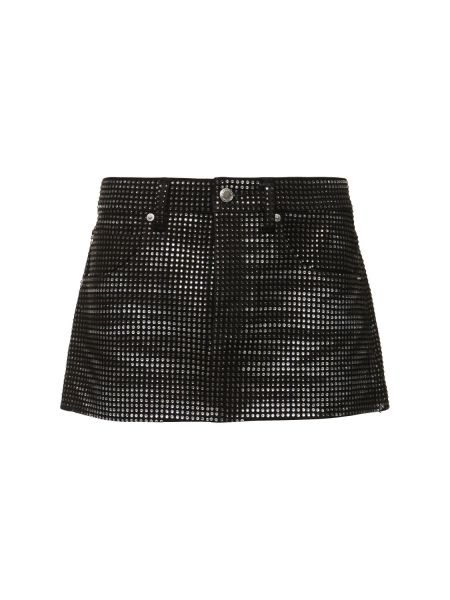 Bomuld mini nederdel Alexander Wang sort