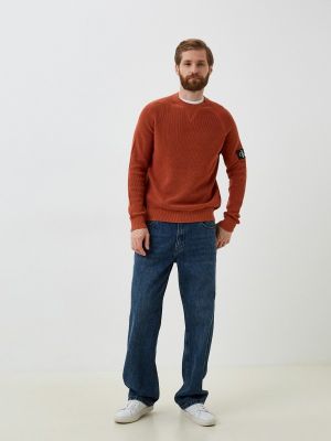 Свитер Calvin Klein Jeans коричневый