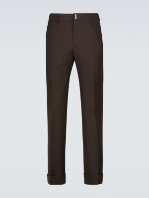 Pantalones de lana slim fit Givenchy marrón