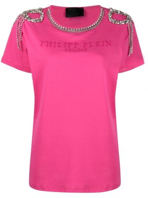 Krystaller t-skjorte Philipp Plein rosa